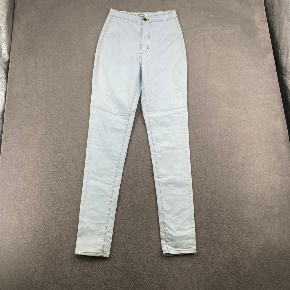 Aphrodite High Waisted Skinny Jeans Light Wash Blue Size 7 Made in USA NEW